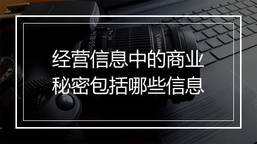 经营信息中的商业秘密包括哪些信息