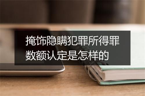 掩饰隐瞒犯罪所得罪数额认定是怎样的