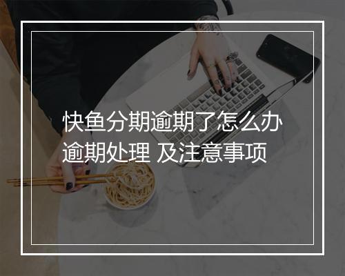 快鱼分期逾期了怎么办逾期处理 及注意事项