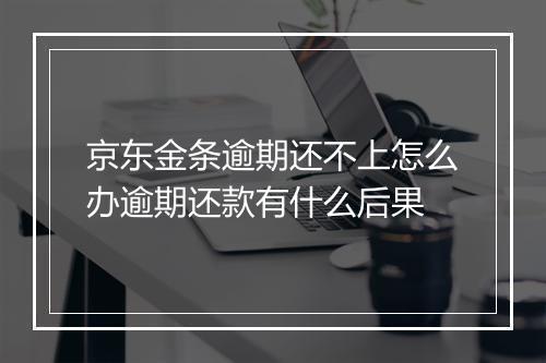 京东金条逾期还不上怎么办逾期还款有什么后果