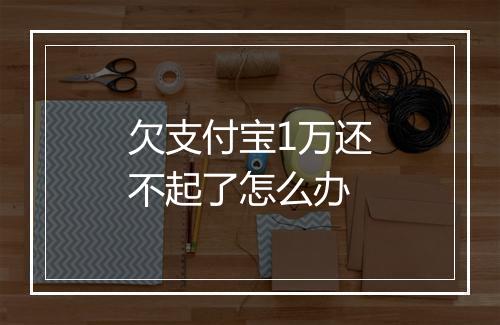 欠支付宝1万还不起了怎么办