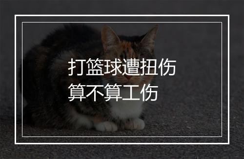 打篮球遭扭伤算不算工伤