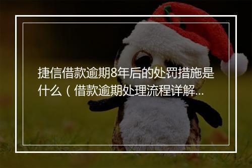 捷信借款逾期8年后的处罚措施是什么（借款逾期处理流程详解）