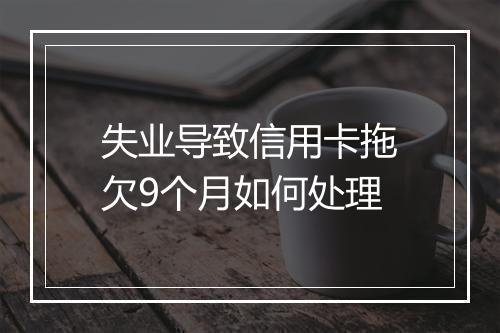 失业导致信用卡拖欠9个月如何处理