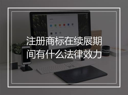 注册商标在续展期间有什么法律效力