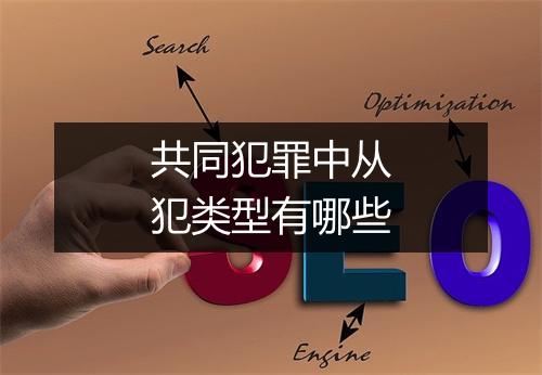 共同犯罪中从犯类型有哪些
