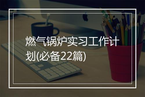燃气锅炉实习工作计划(必备22篇)