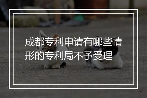 成都专利申请有哪些情形的专利局不予受理