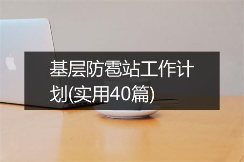 基层防雹站工作计划(实用40篇)