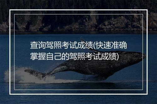 查询驾照考试成绩(快速准确掌握自己的驾照考试成绩)