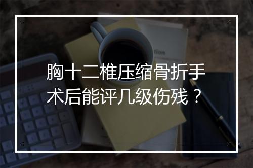 胸十二椎压缩骨折手术后能评几级伤残？