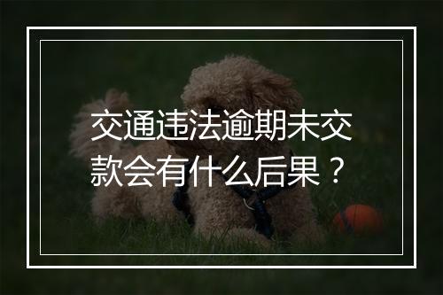 交通违法逾期未交款会有什么后果？