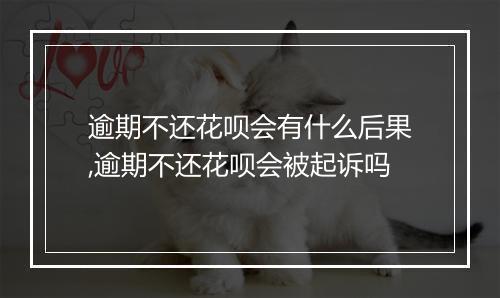 逾期不还花呗会有什么后果,逾期不还花呗会被起诉吗