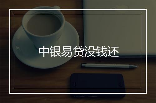 中银易贷没钱还