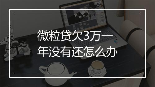 微粒贷欠3万一年没有还怎么办