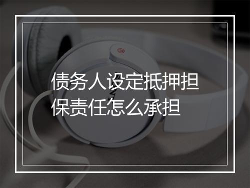 债务人设定抵押担保责任怎么承担