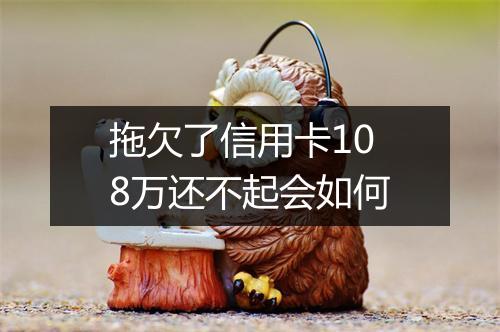 拖欠了信用卡108万还不起会如何