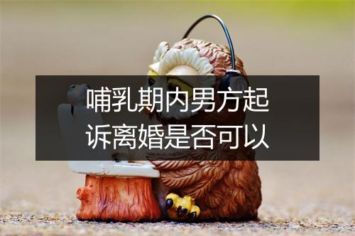 哺乳期内男方起诉离婚是否可以