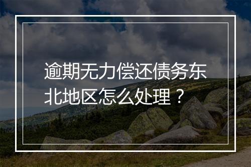 逾期无力偿还债务东北地区怎么处理？