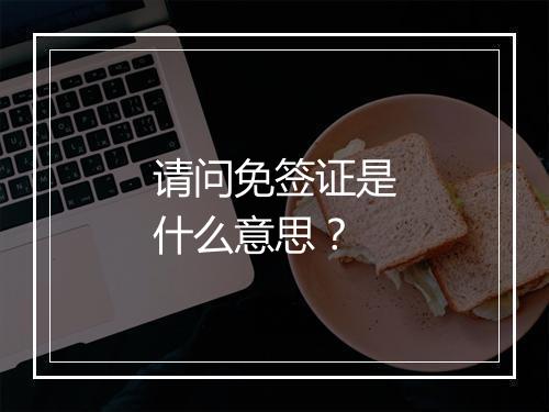 请问免签证是什么意思？
