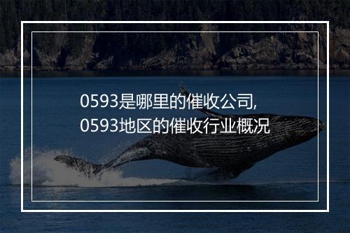0593是哪里的催收公司,0593地区的催收行业概况