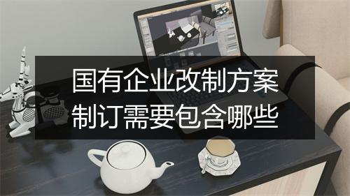国有企业改制方案制订需要包含哪些