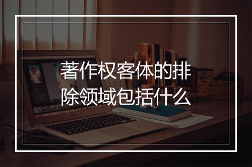著作权客体的排除领域包括什么