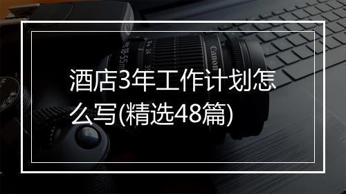 酒店3年工作计划怎么写(精选48篇)
