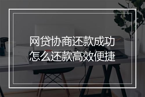 网贷协商还款成功怎么还款高效便捷
