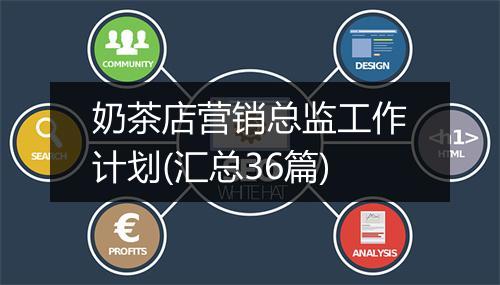 奶茶店营销总监工作计划(汇总36篇)