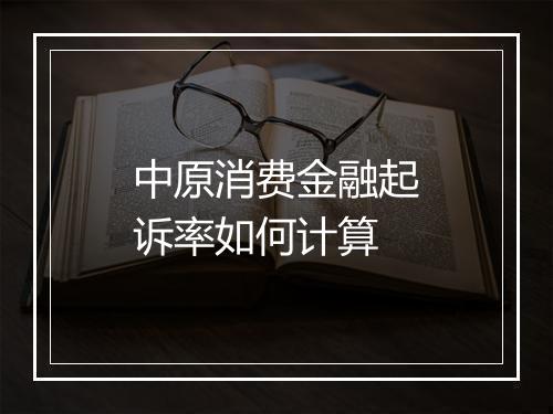 中原消费金融起诉率如何计算