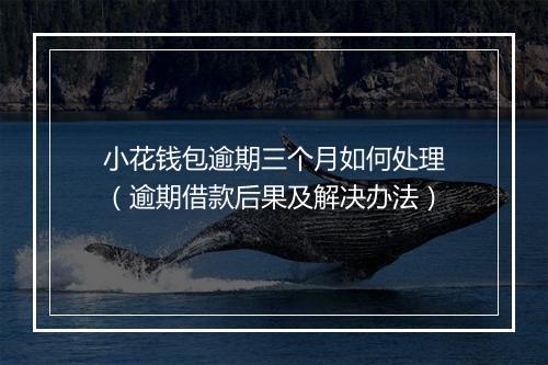 小花钱包逾期三个月如何处理（逾期借款后果及解决办法）