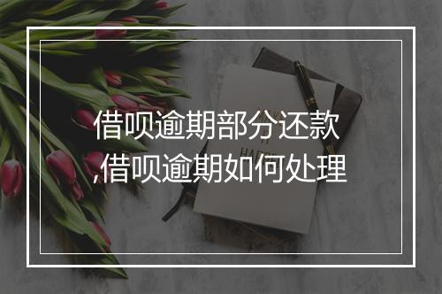 借呗逾期部分还款 ,借呗逾期如何处理