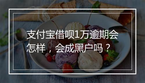 支付宝借呗1万逾期会怎样，会成黑户吗？