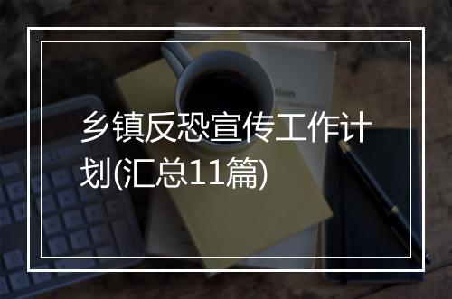 乡镇反恐宣传工作计划(汇总11篇)