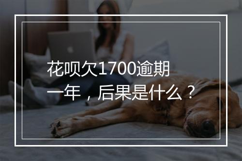 花呗欠1700逾期一年，后果是什么？