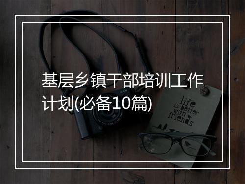 基层乡镇干部培训工作计划(必备10篇)