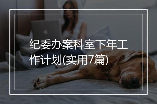 纪委办案科室下年工作计划(实用7篇)