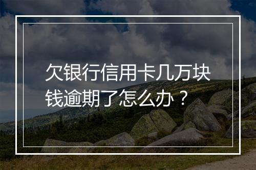 欠银行信用卡几万块钱逾期了怎么办？