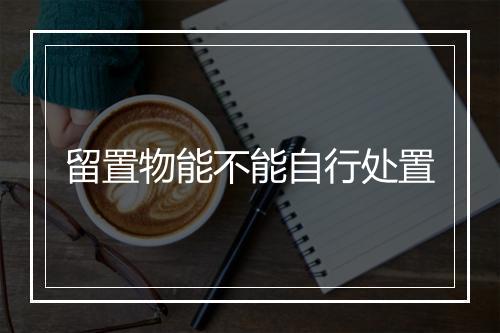 留置物能不能自行处置