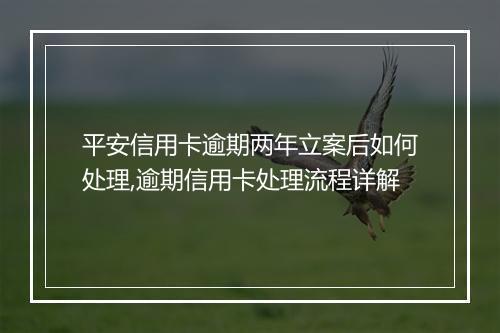 平安信用卡逾期两年立案后如何处理,逾期信用卡处理流程详解