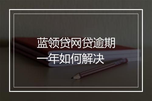 蓝领贷网贷逾期一年如何解决