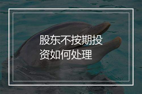 股东不按期投资如何处理