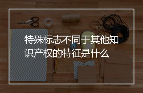 特殊标志不同于其他知识产权的特征是什么