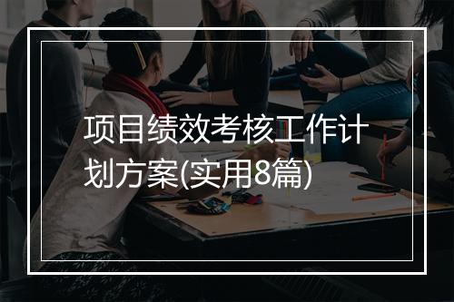项目绩效考核工作计划方案(实用8篇)
