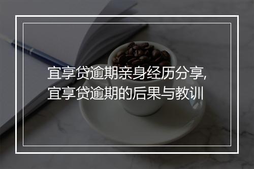 宜享贷逾期亲身经历分享,宜享贷逾期的后果与教训