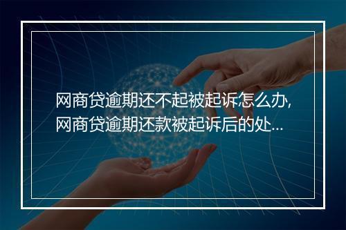 网商贷逾期还不起被起诉怎么办,网商贷逾期还款被起诉后的处理方法