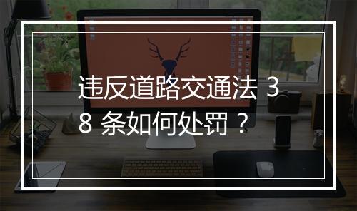 违反道路交通法 38 条如何处罚？