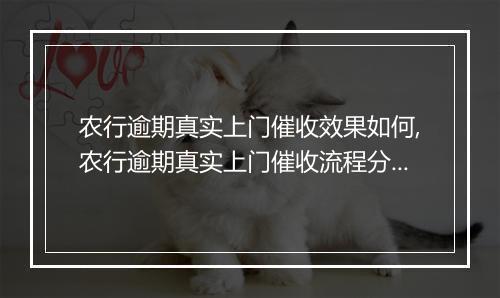 农行逾期真实上门催收效果如何,农行逾期真实上门催收流程分析