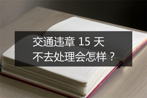 交通违章 15 天不去处理会怎样？